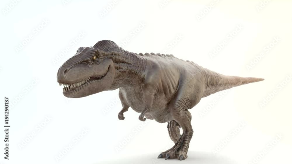 Rex Motion Tyrannosaurus Rex in motion of run Stock Video | Adobe Stock