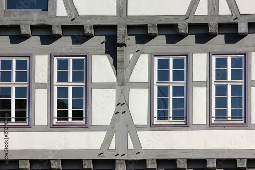 facades details and roofs of a historical city schwaebisch gmuend photo