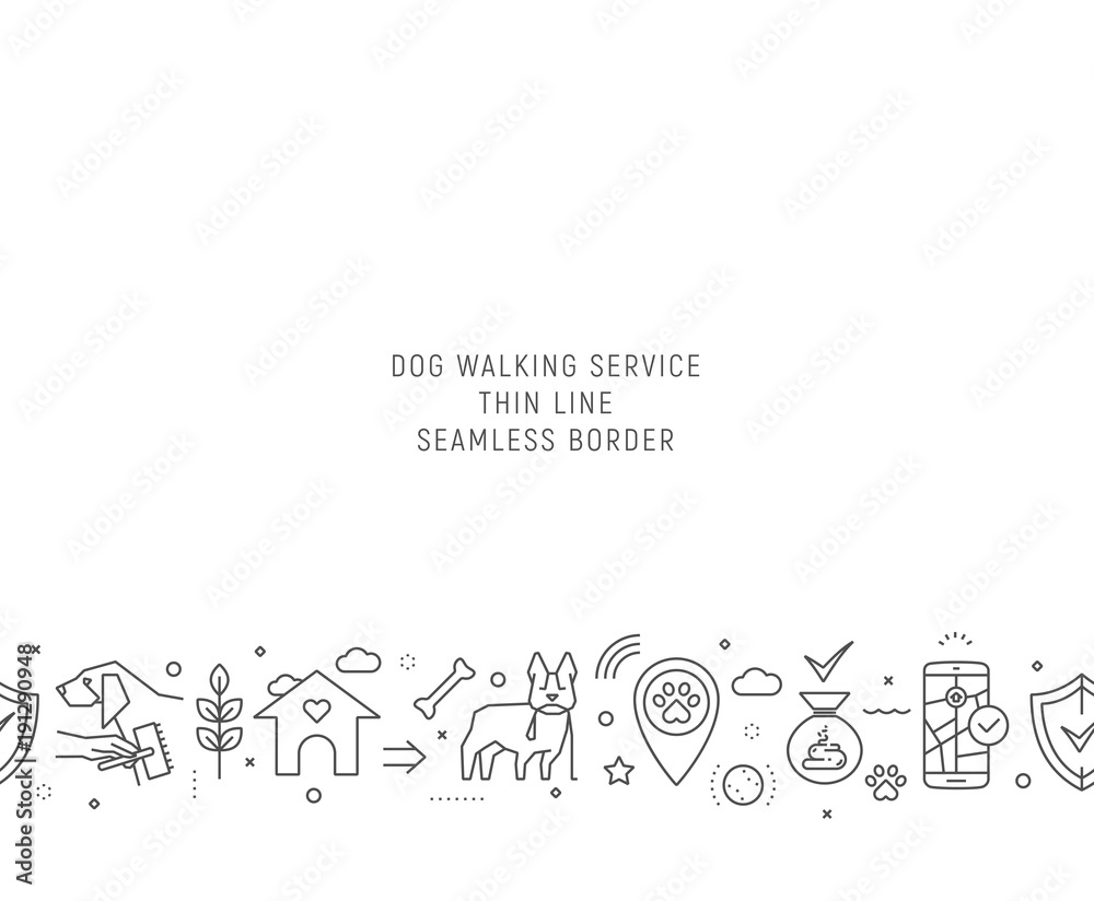 Pet care seamless border
