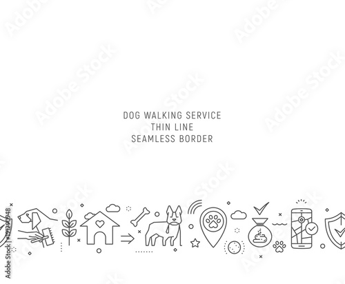 Pet care seamless border