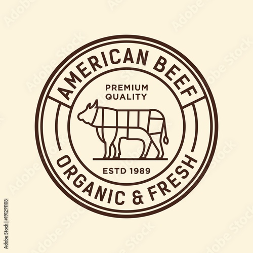 Beef - vector logo/icon illustration mascot