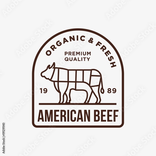 Beef - vector logo/icon illustration mascot