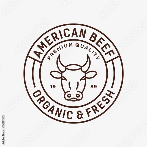 Beef - vector logo/icon illustration mascot