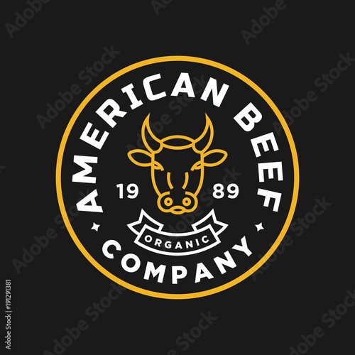 Beef - vector logo/icon illustration mascot