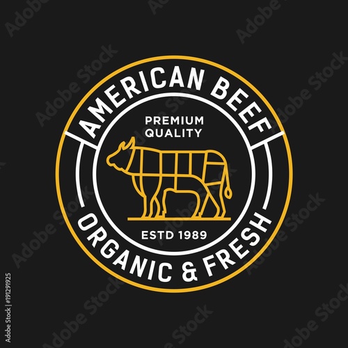 Beef - vector logo/icon illustration mascot
