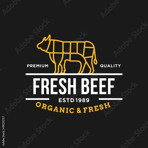 Beef - vector logo/icon illustration mascot