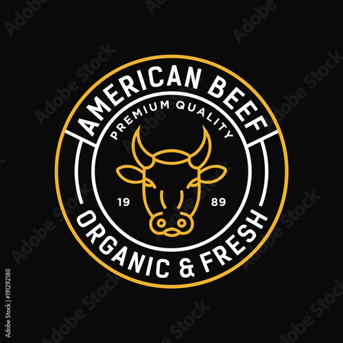 Beef - vector logo/icon illustration mascot