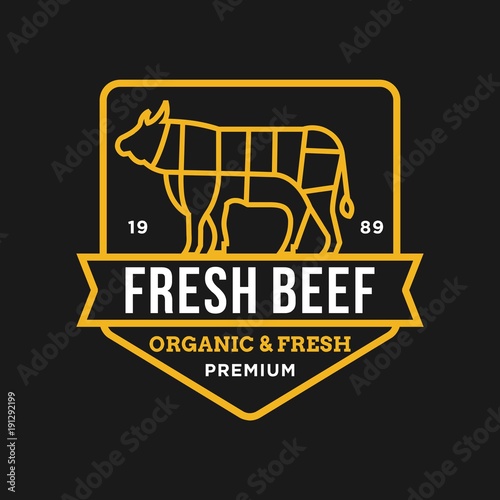 Beef - vector logo/icon illustration mascot
