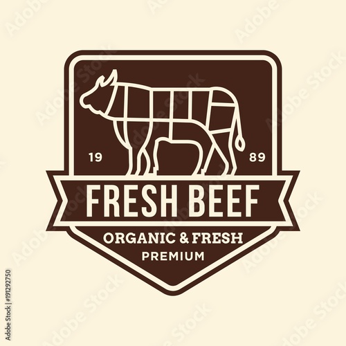 Beef - vector logo/icon illustration mascot