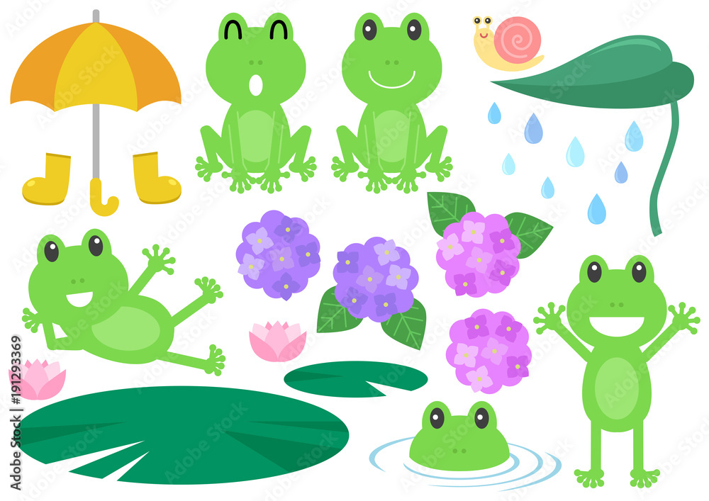 Fototapeta premium カエルセット