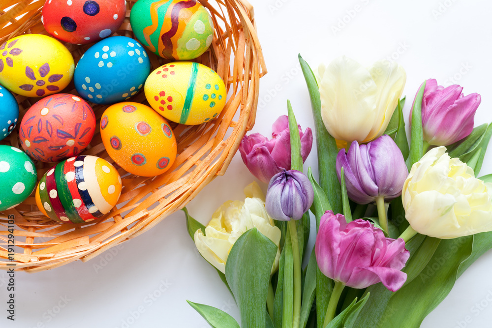 Fototapeta premium Spring concept with eggs