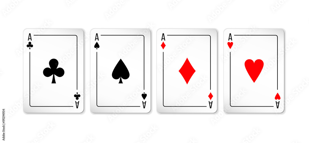 Set of four aces deck of cards Set of four aces deck of cards