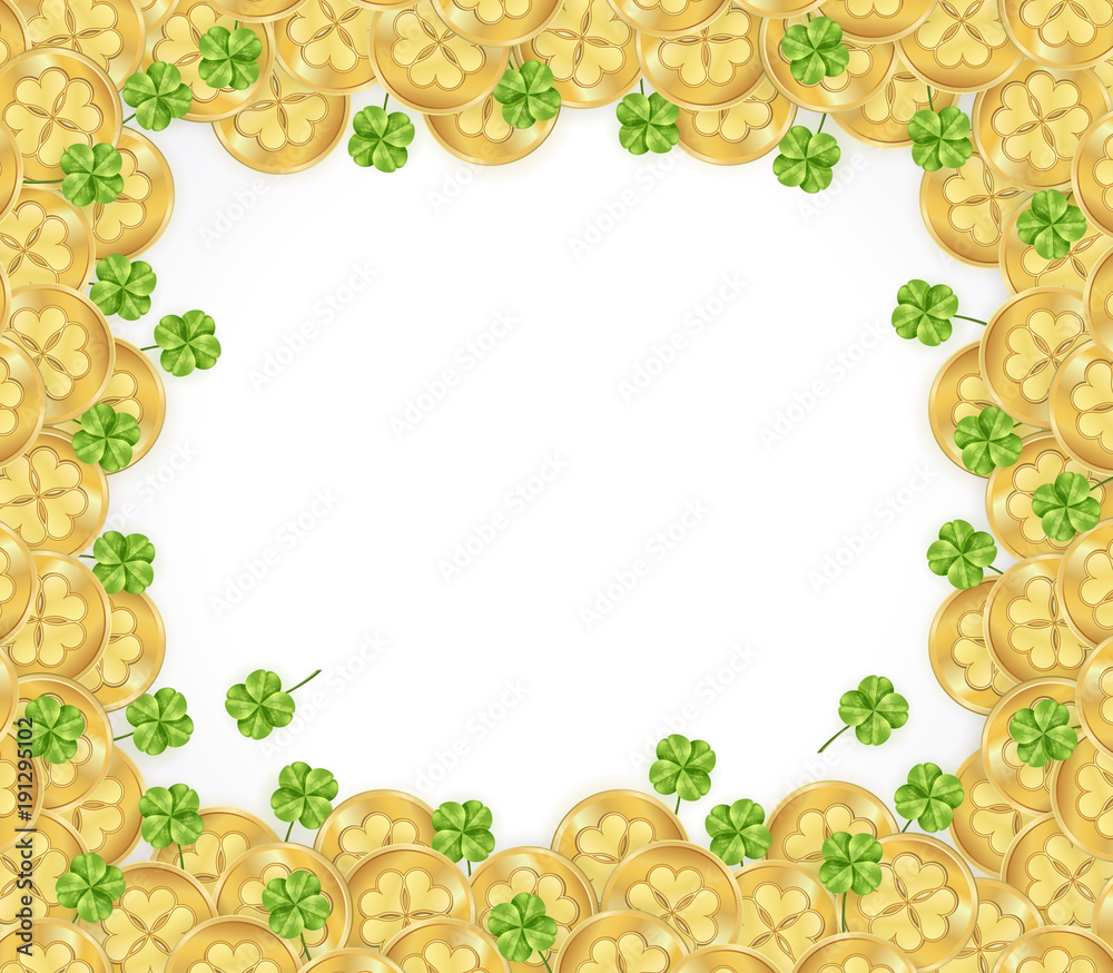 St Patricks Day Coins Background St Patricks Day Coins Background