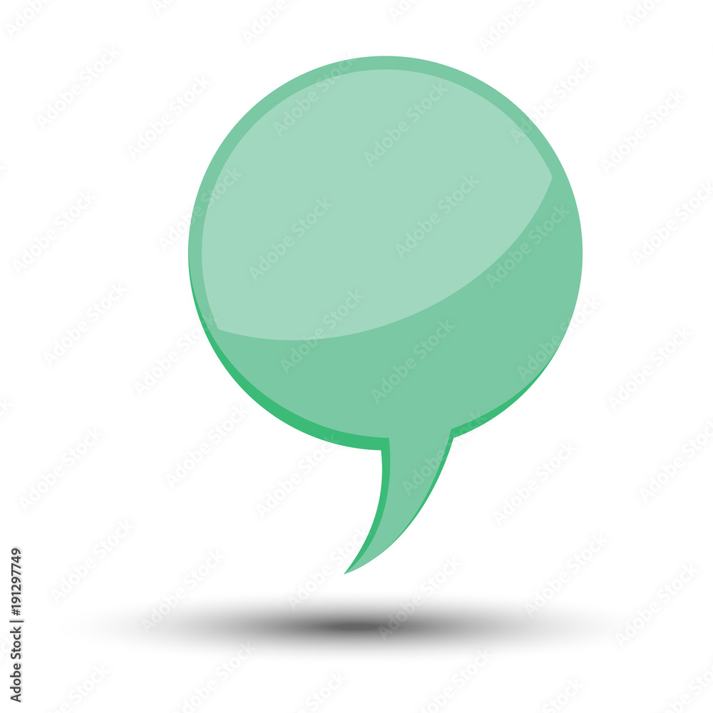 Green cartoon comic balloon speech bubble without phrases and with shadow. Vector illustration.
Green cartoon comic balloon speech bubble without phrases and with shadow. Vector illustration.