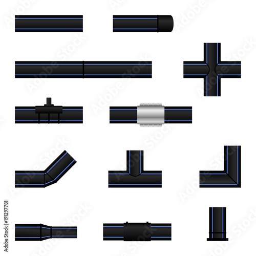 Polyethylene plastic pipes and fittings