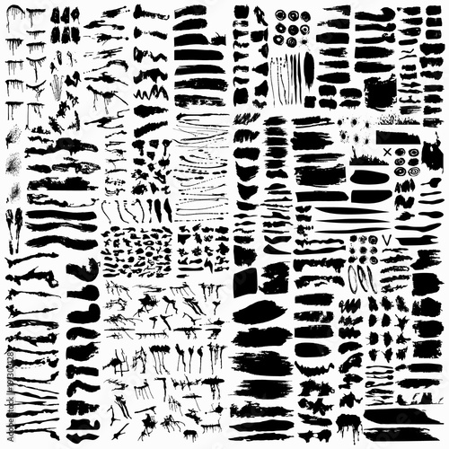 a collection of ink strokes for your design
