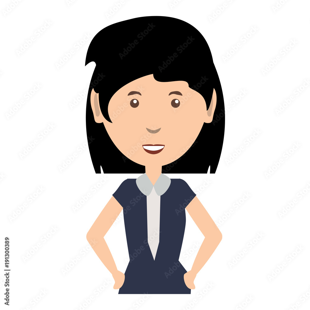 cartoon businesswoman icon