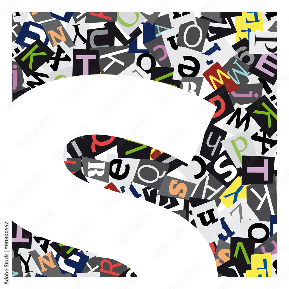 Fototapeta premium Vector geometric initial letter S on confused alphabet