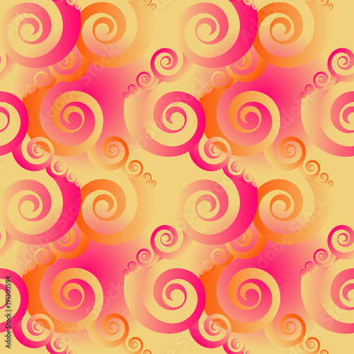 spiral waves seamless tile in pink shades