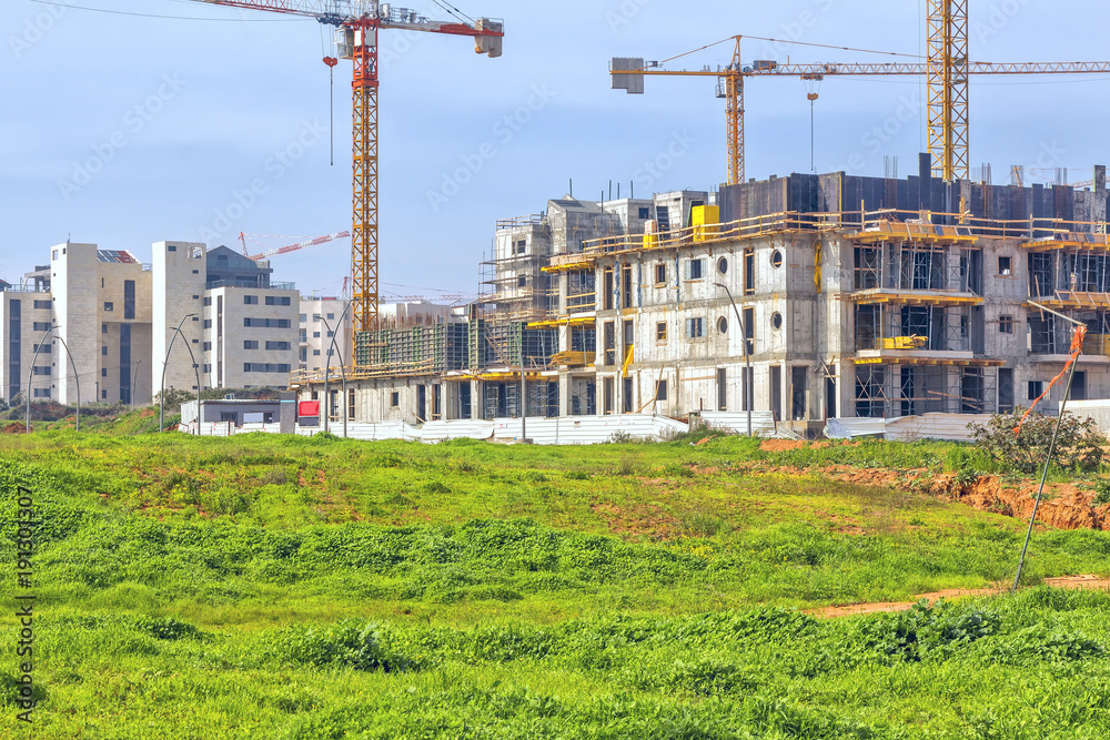 Construction of a residential area.