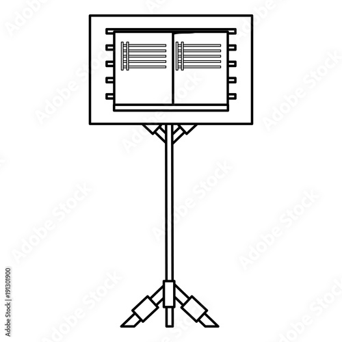 Music stand for scores icon