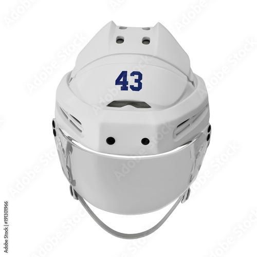 Hockey Helmet on white. 3D illustration
