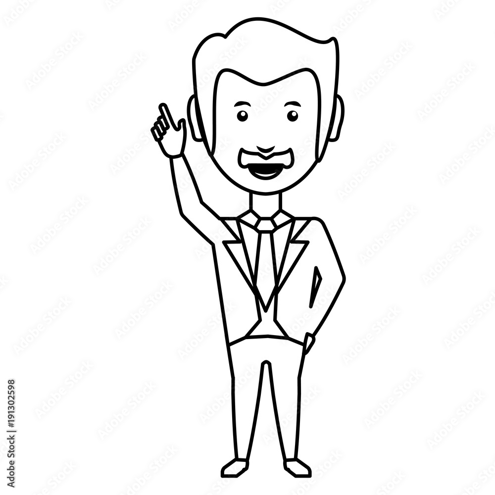 cartoon businessman icon