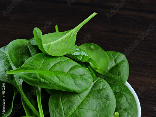 Spinach baby green and juicy