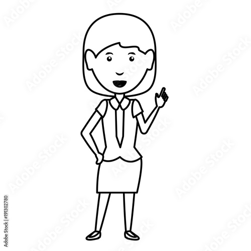 cartoon businesswoman icon