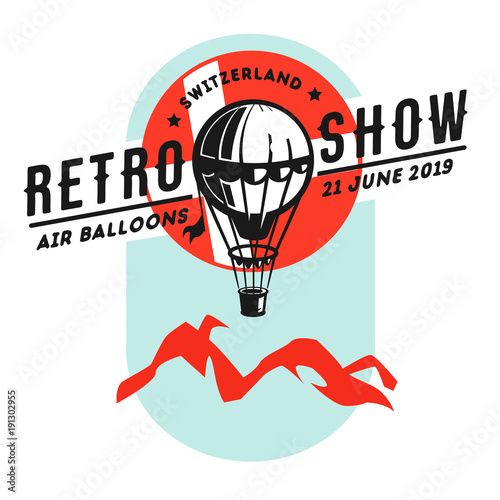 Hot air balloon, balloon, thermal balloon, aerostat, airship.Aerostat balloon vector.