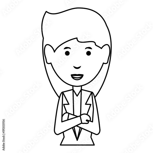 cartoon businesswoman icon