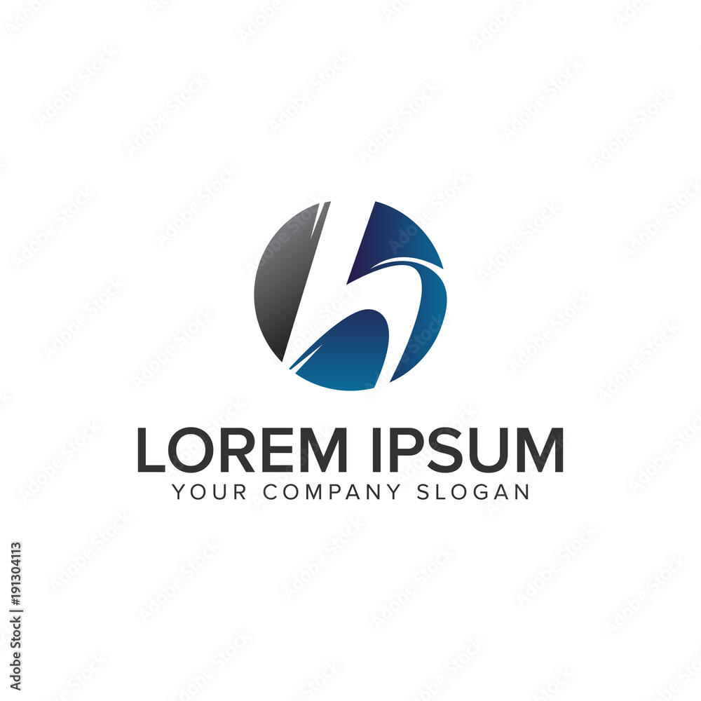 Letter H Circle logo design concept template. fully editable vector Letter H Circle logo design concept template. fully editable vector