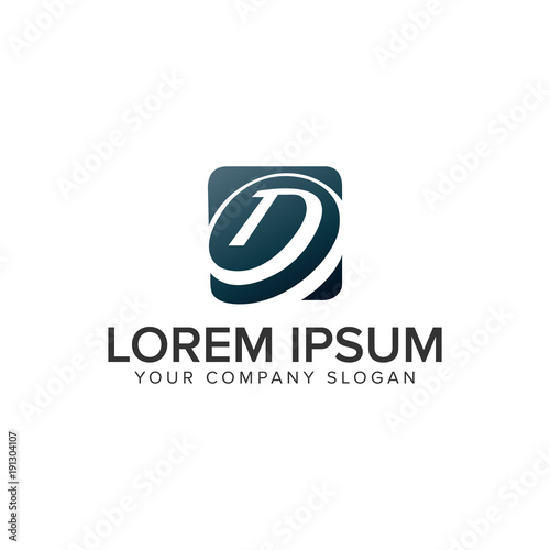 Letter D logo square logo design concept template. fully editable vector