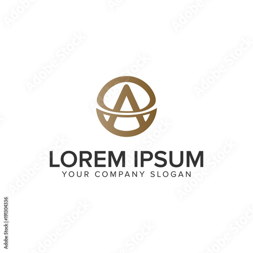 luxury letter A logo design concept template. fully editable vector