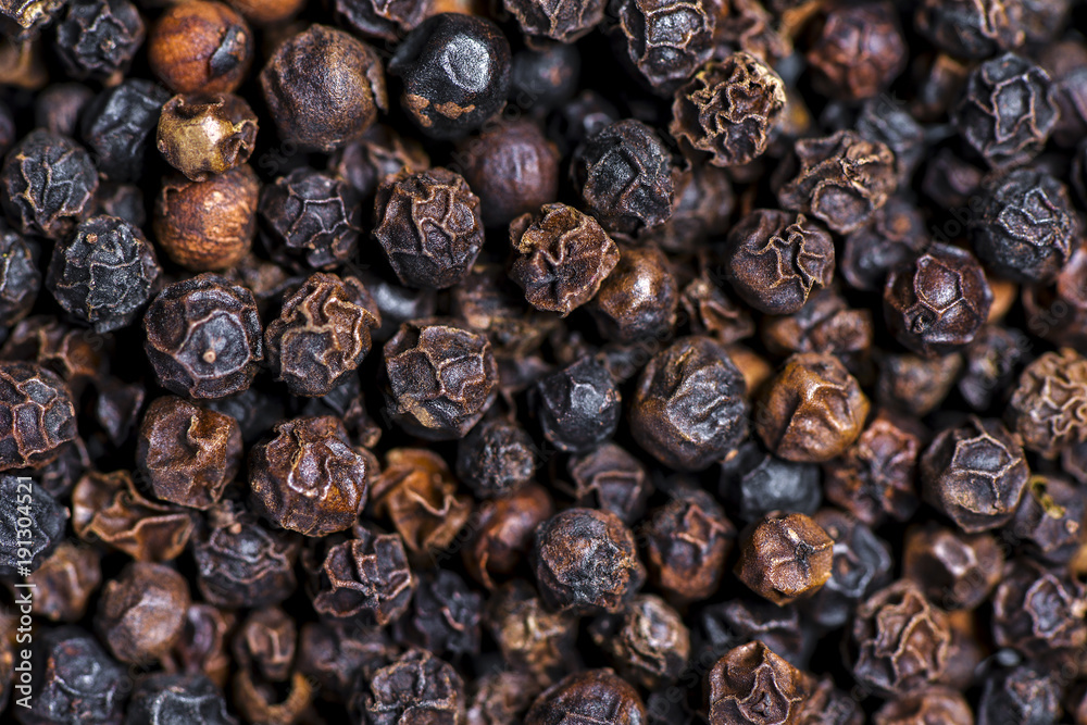 Black peppercorns as a texture close up. Black peppercorns as a texture close up.