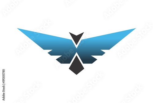 wings bird abstract vector dsign