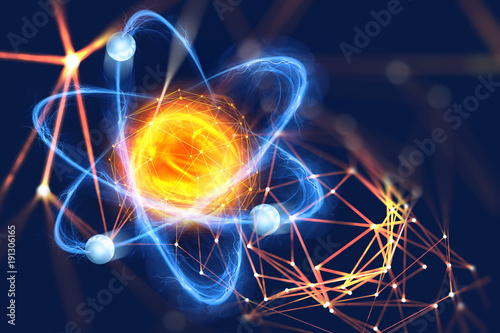 Atomic structure Fototapet
