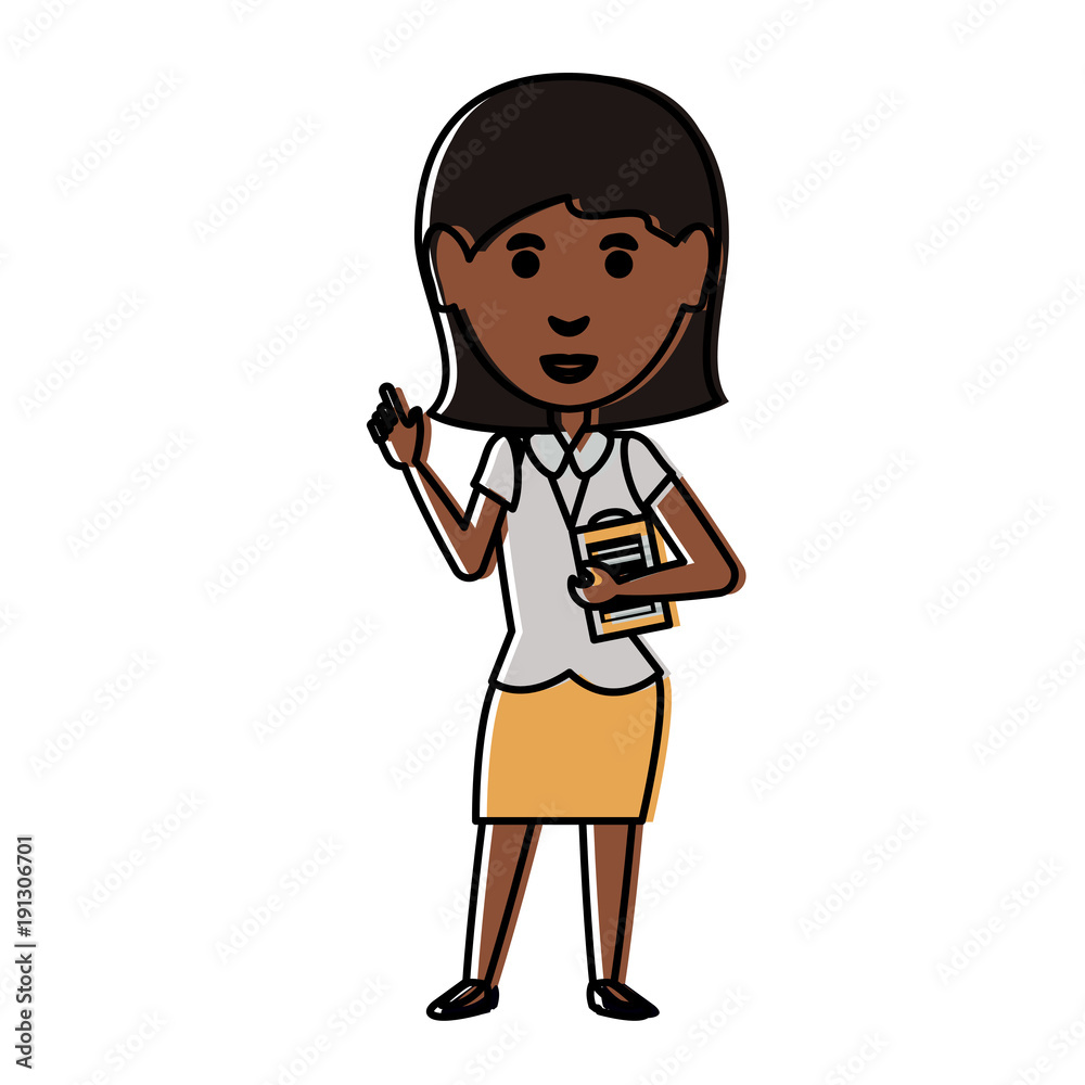 cartoon businesswoman icon