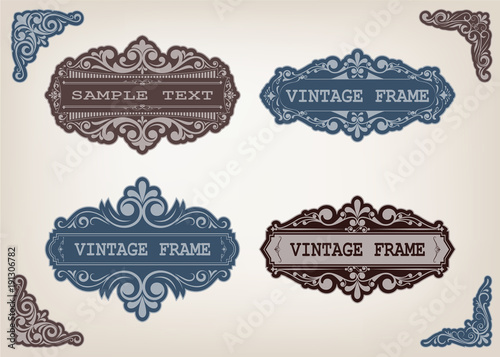 set of vintage frames