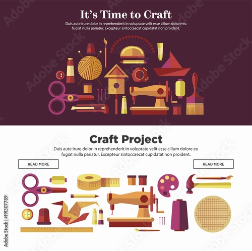 Time to make craft projects promotional Internet posters