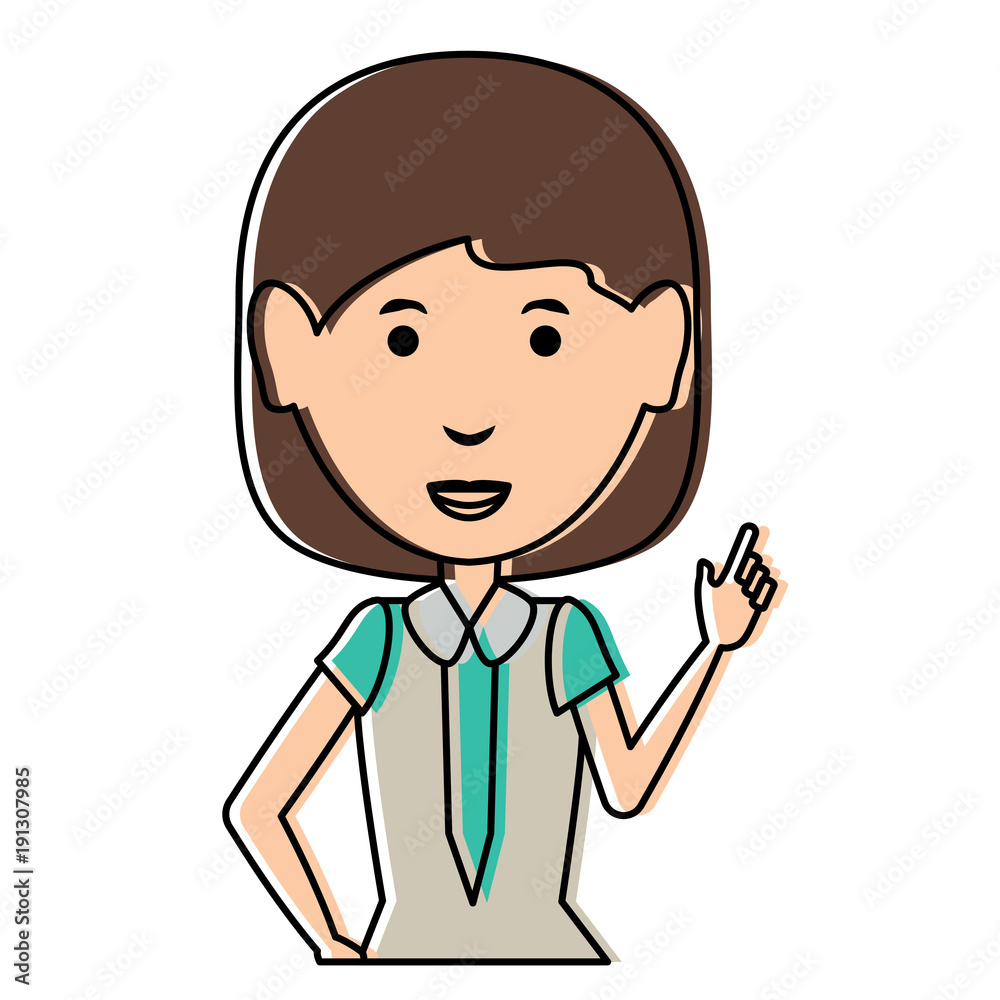 cartoon businesswoman icon