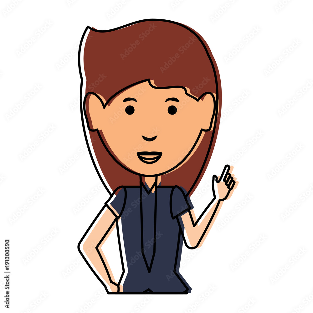 cartoon businesswoman icon