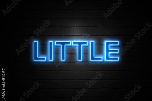 Little neon Sign on brickwall