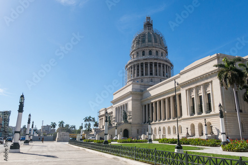 Famous National Capitol (Capitolio Nacional) building. The National Capitol Building was the seat of government in Cuba until the Cuban in 1959. © Toniflap