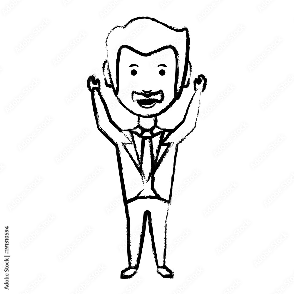 cartoon businessman icon