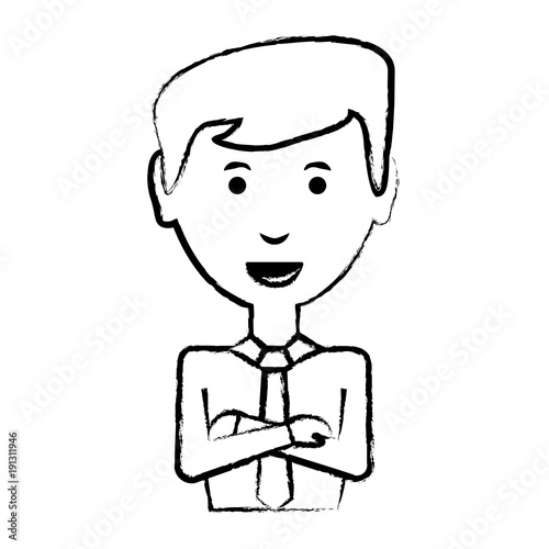 cartoon businessman icon