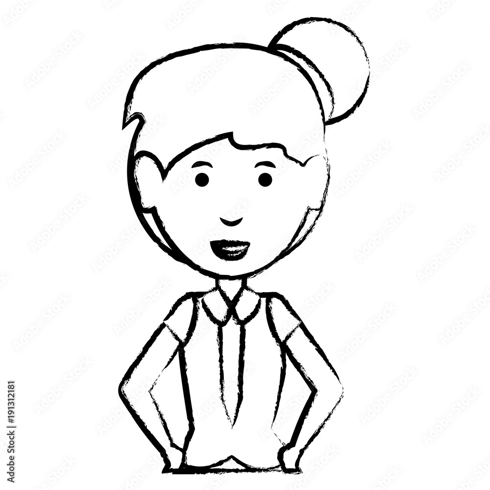 cartoon businesswoman icon