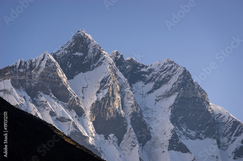 Lhotse mountain peak  4th highest mountain peak in the world  Everest region  Nepal