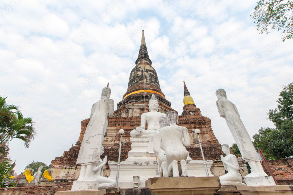 Fototapeta premium Thailand Ayutthaya city Wat Yai Chai Mongkon