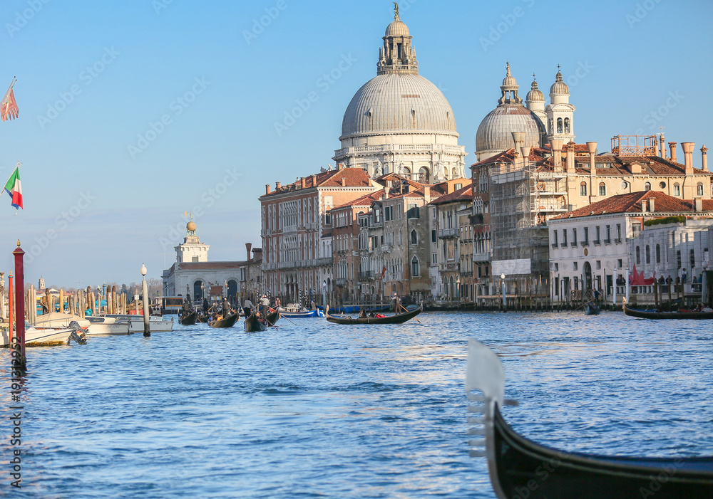 Canal Grande and Basilica di Santa Maria della Salute, Venice, Italy